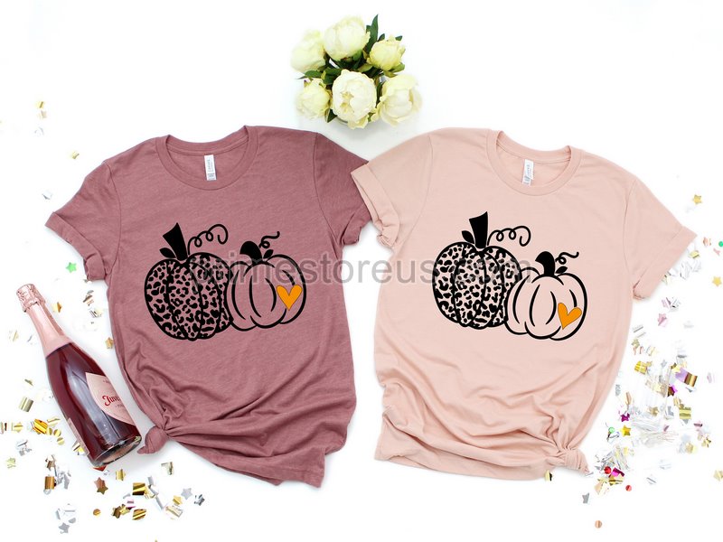 Leopard Pumpkin Shirt Cheetah Pumpkin Shirtthanksgiving Shirt Thankful Shirtfall Shirt Hello Pumpkin Halloween Group Shirt