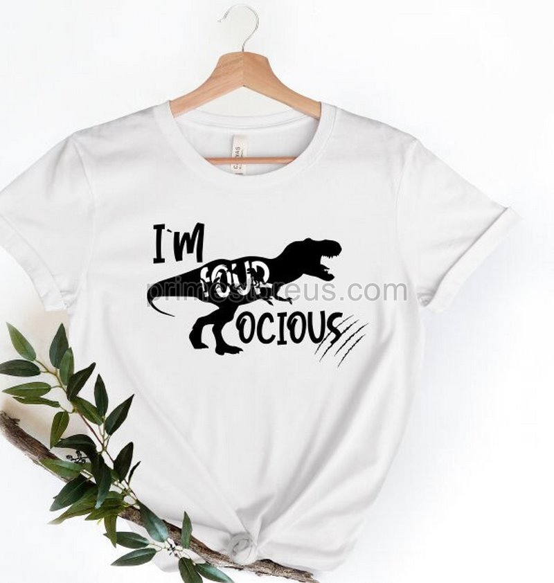 I'm Four-ocious Shirt Birthday Dinosaur Shirt Fourasaurus Shirt 4th Birthday Dinosaur Shirt Boy's Birthday Shirt Youth Dino Shirt