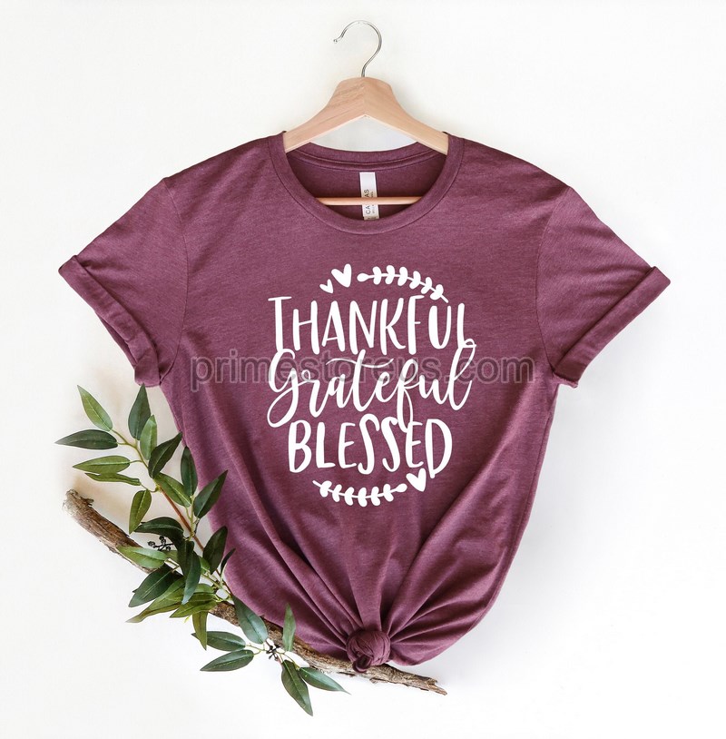 Thankful Grateful Bthanksgiving Shirt Cute Fall Graphic Tee Truck Pumpkin Shirt Fall Harvest Shirt Mom Fall Shirt Farm Pumpkins