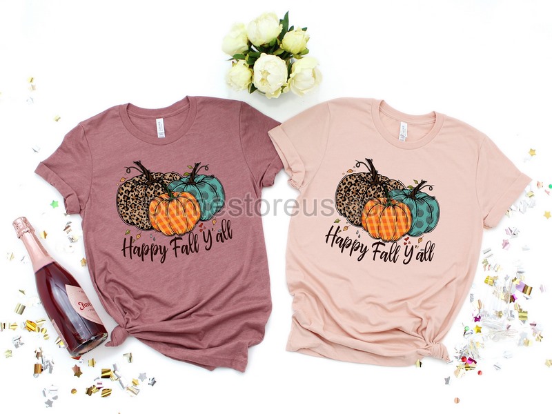 Fall Tshirts Fall Shirts Women It's Fall Y'all Pumpkin Shirt Graphic Tee Cute Fall Shirts Fall Tshirts For Woman Thanksgiving Shirt