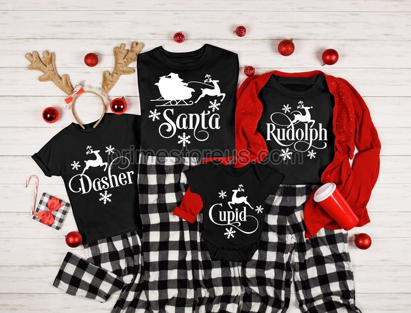 Reindeer Shirts Santa Shirt Special Delivery Tee Dasher Dancer Prancer Vixen Rudolph Cupid Blitzen Comet Christmas Party Shirts