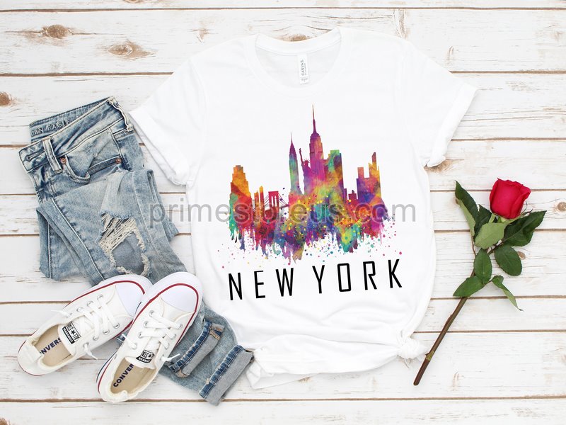 New York Watercolor Shirt New Yorker Shirt Nyc Shirt New York T-shirt New York Shirt East Coast Shirt New York Lover Gift Nyc Shirt