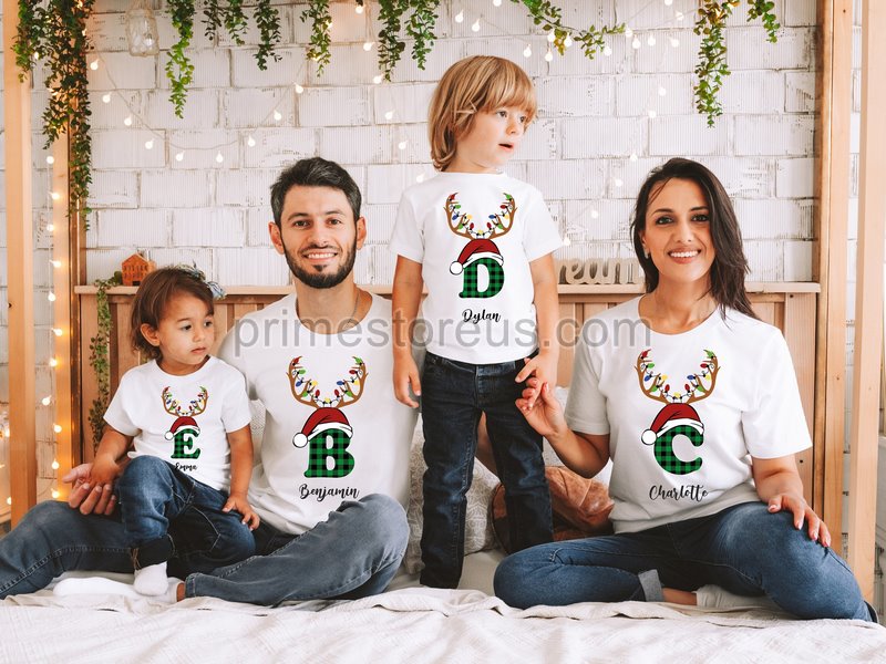 Monogrammed Family Christmas Shirt Womens Christmas Christmas Monogram Shirt Custom Christmas Shirt Christmas Gift Custom Gift