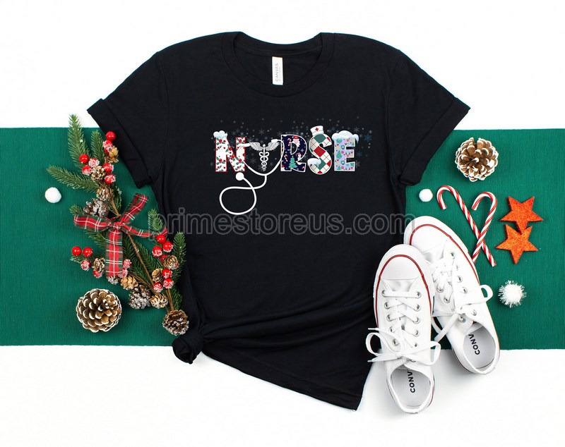 Nurse Christmas Shirt Funny Christmas Gifts Christmas Shirt For Nurse Santa Hat Nurse Christmas Shirt Cute Christmas Shirt For Women