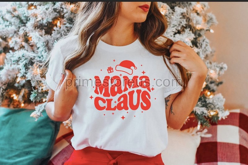 Mama Claus Shirt Christmas Mom Shirt Retro Christmas Shirt Christmas Mama Shirt Christmas Retro Gift For Chrsitmas