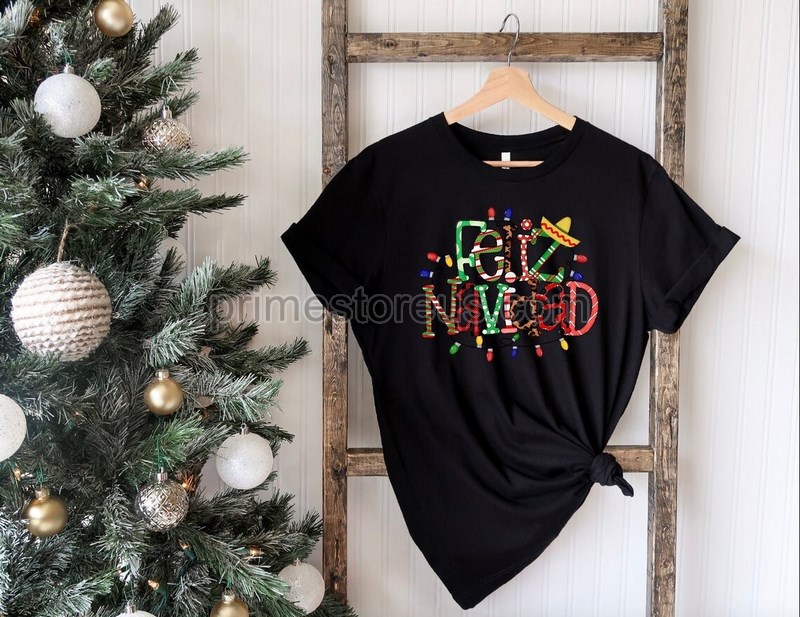 Merry Christmas Shirt Feliz Navidad Shirt Navideño Tees Spanish Merry Christmas T-shirt Feliz Navidad 2021 Shirt Christmas 2021 Shirt