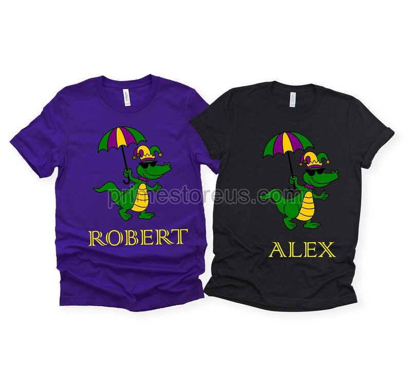 Mardi Gras Alligator Shirt Mardi Gras Youth Shirt Mardi Gras Crocodile Shirt New Orleans Tee Mardi Gras Flag Nola Kids Shirt