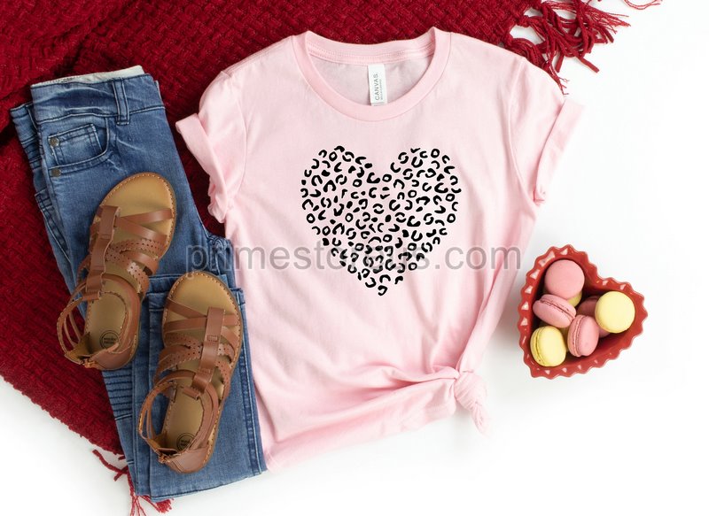 Leopard Heart Shirt Cute Valentines Day Shirt Leopard Shirt Cute Heart Shirt Unisex Valentines Shirt Cute Valentines Outfit Tee