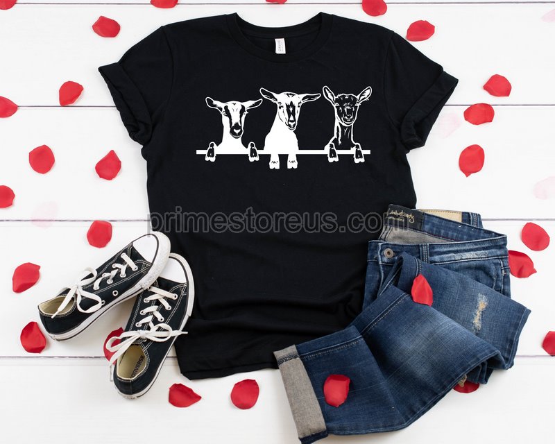 Cute Goats Shirt Funny Goat Kid Shirt Goats Tshirt Farm Animal Shirt Farmer Girl Shirt Goat Shirt For Men Women Farmer Sibling Outfit