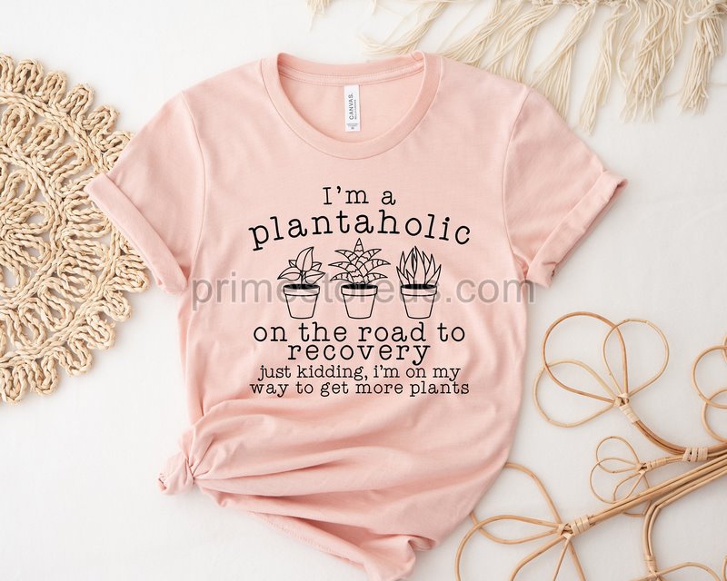 Cute Plantaholic Shirt Plant Lover T Shirt Plant Lady Shirt Funny Gardener Gift Cute Vegan Tshirt House Plants Shirt Botanical T-shirt