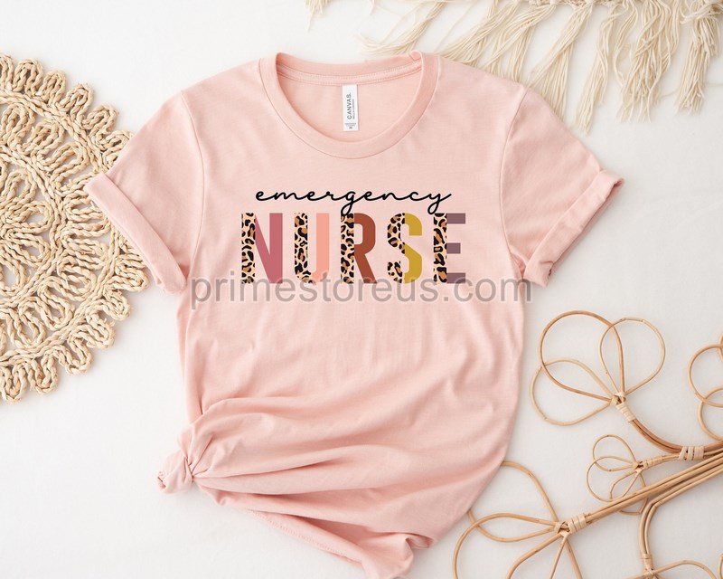 Emergency Nurse Shirt Leopard Emergency Nurse Shirt Gift For Nurses Nursing Shirt Nurse Life Registered Nursern Shirtnurse Shirt