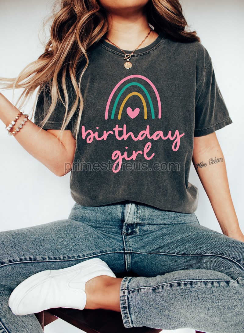 Birthday Girl Shirt Birthday Girl Rainbow Shirt Girls Birthday Shirtbirthday Party Girl Teebirthday Girl Girlfriend Gift Birthday Queen