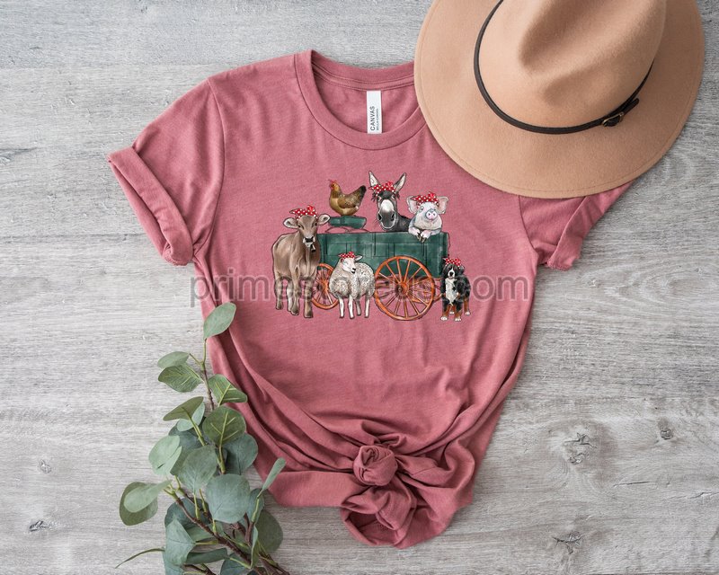 Farm Animal Truck Shirt Mom T-shirt Farm Animal Tshirt Mama T-shirt Support Farmer Shirt Funny Farm Animals Shirt Mother's Day Shirt