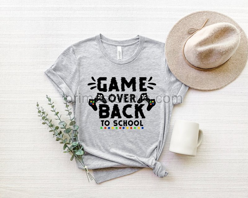 Game Over Back To School Shirt Back To School Shirt First Day Of School Outfit Kids Back To School Shirtgaming School Shirtteacher Gift