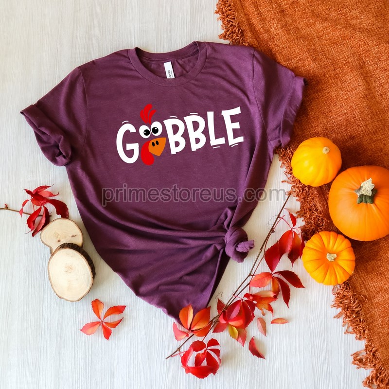 Gobble Thanksgiving Shirt Happy Thanksgiving Shirt Gobble Gobble Thanksgiving Shirt Family Thanksgiving Shirtthanksgiving Dinner Shirt