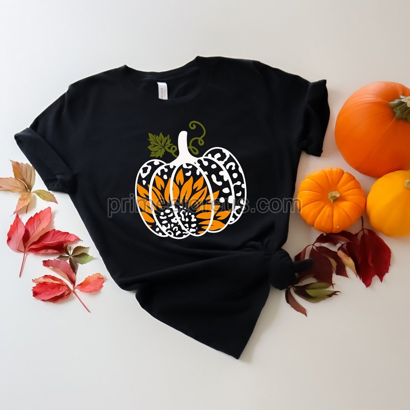 Leopard Pumpkin Shirt Fall Y'all Pumpkin Shirt Halloween Shirt Fall Sunflower Shirt Cheetah Pumkin Shirt Thanksgiving Shirt Autumn Tee