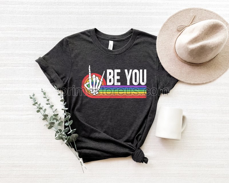 Rainbow Be You Shirt Pride Heart Shirt Lgbt Shirt Lgbt Skeleton Shirt Lgbt Shirt Pride Shirt Women Pride Skeleton Shirt Gay Tee