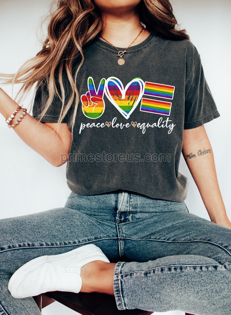 Peace Love Equality Shirt Equality Shirt Pride Rainbow Shirt Lgbtq Shirt Pride Month Gift Pride Gift Shirtlgbtq Ally Shirt Pride Tee