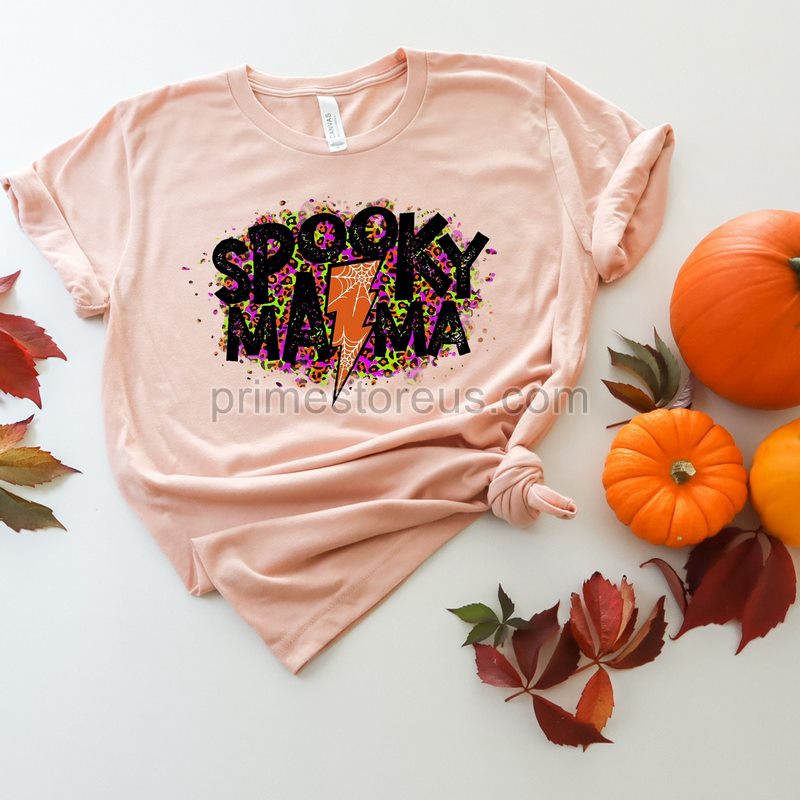 Spooky Mama Shirt Halloween Mama Shirt Cute Halloween Party Spooky Halloween Shirt Pumpkin Witch Shirt Mama Ghost Teespooky Mom Shirt