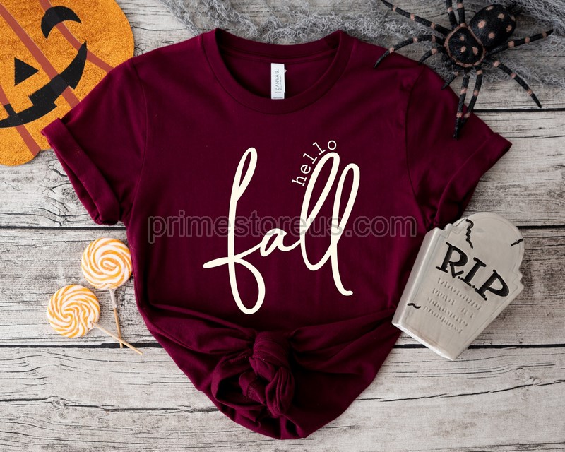 Hello Fall Shirt Fall Shirt Thanksgiving Shirt Fall Shirt Autumn Shirt Hello Pumpkin Shirt Thanksgiving Food Shirtwomen Fall Shirts