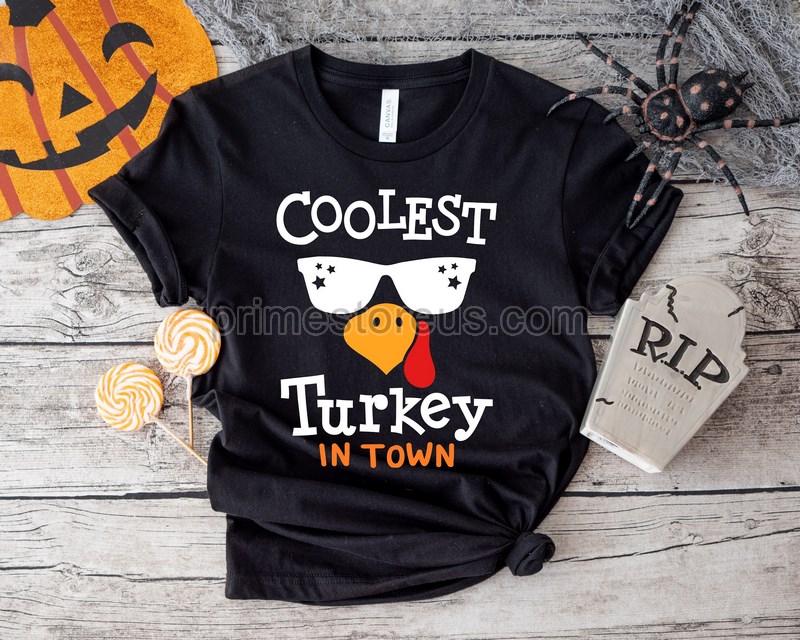 Coolest Turkey In Town Shirtboys Thanksgivingfamily Matching Shirt Cute Kids Thanksgiving Shirt Thankful Shirtfall Shirt Hello Pumpkin