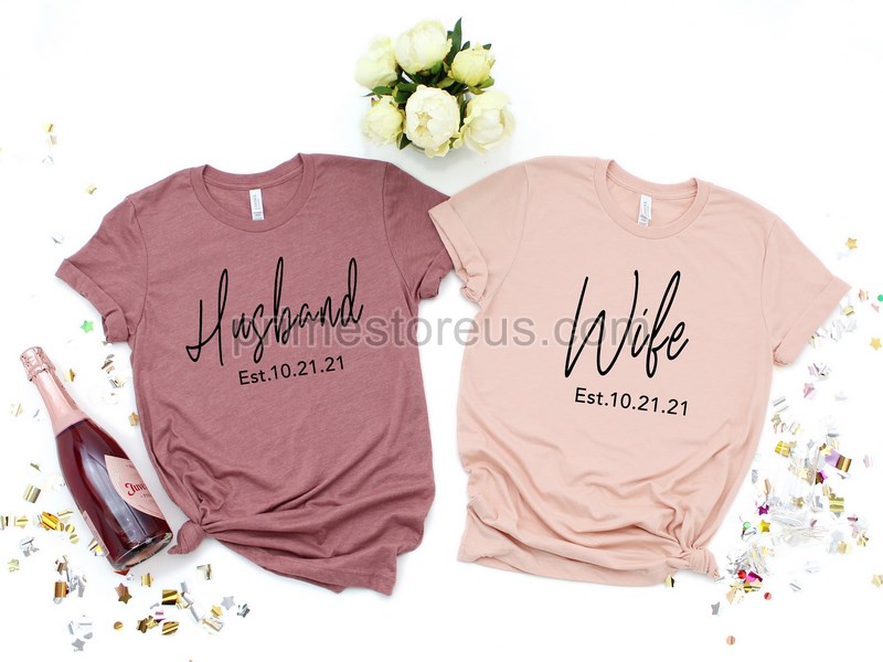 Husband And Wife Shirts Husband Shirt Wife Shirt Husband And Wife Tees Husband Tee Wife Tee Honeymon Tees Just Married Shirts