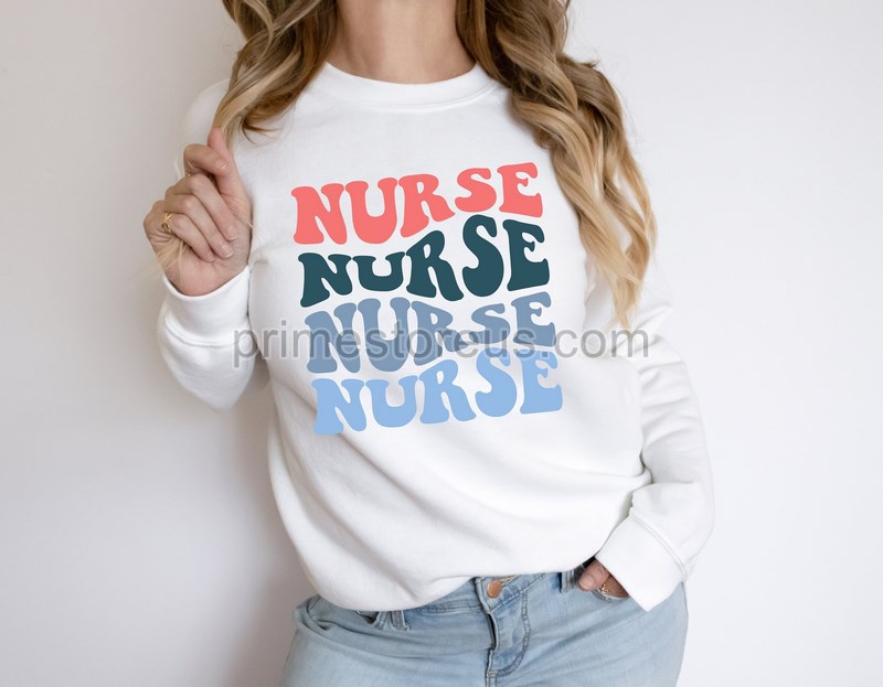 Retro Nurse Shirts Graduation Giftgroovy Nurse Sweatshirt Nursing School Nurses Week Appreciation Rn Unisex Crewneck Sweatshirt