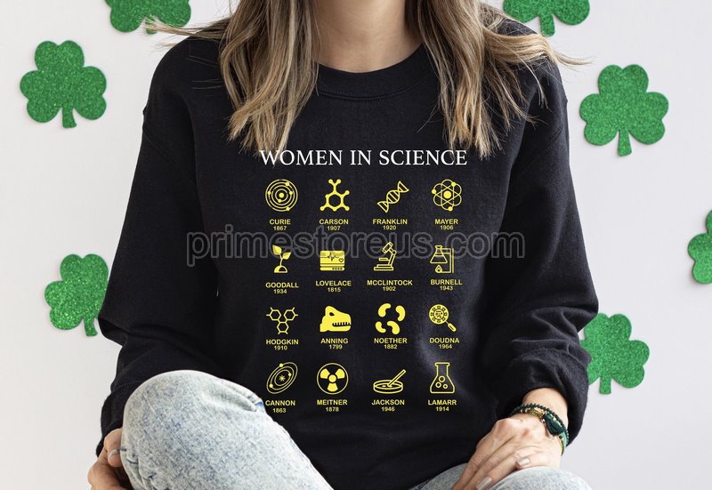 Custom Women In Science Shirt Woman Chemistry Scientist Tshirt Feminist Gift Shirts Girl Scientist Tee Gift For Chemist Biology Physics