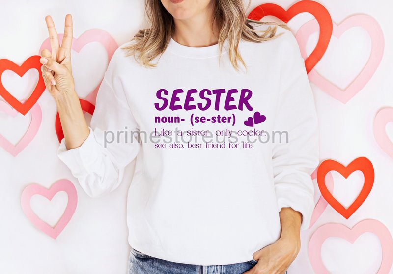 Seester Noun Shirt Seester Definition Tshirt Gift For Sister Best Sister Gift Funny Saying Shirt Shirts Unisex Funny Saying Shirt