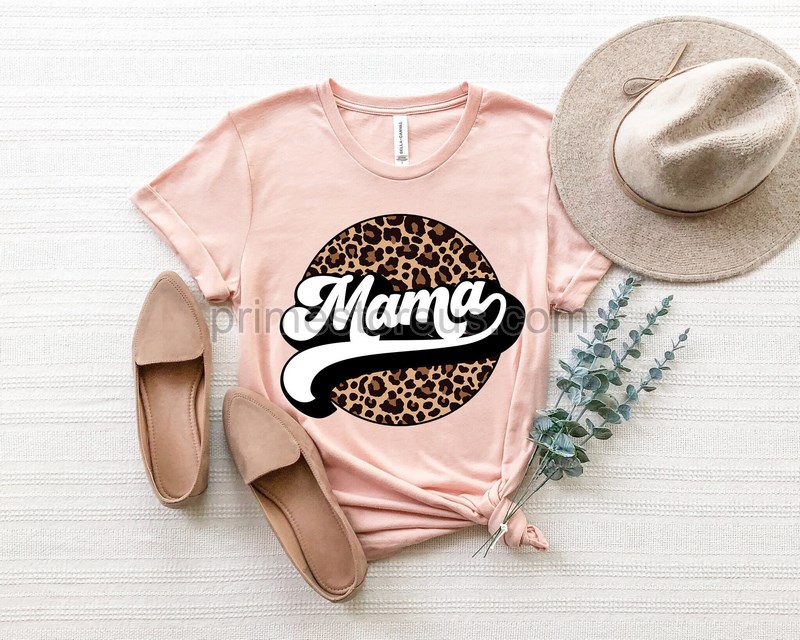 Leopard Mama Shirtgift For Mom From Sonmothers Day Giftmom Shirtmama Shirtmom Giftmom Liferetro Mama Shirtleopard Mom Shirt