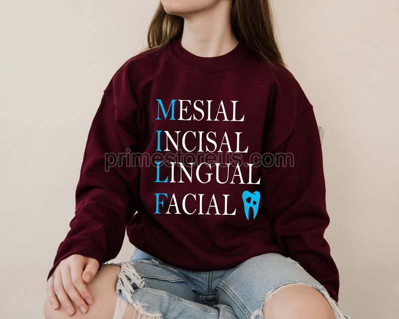 Milf Mesial Incisal Lingual Facial T-shirt Dental Hygienist Shirt Dentistry Gift Dental Grad Funny Dentist Tshirt Dental School Tees