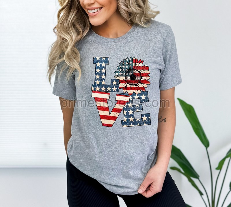 4th Of July Love Sunflower Shirt Retro American Love Flag4th Of July Shirtstars Peace And Stripes Retrousa Love Flag Shirt 4th Of July