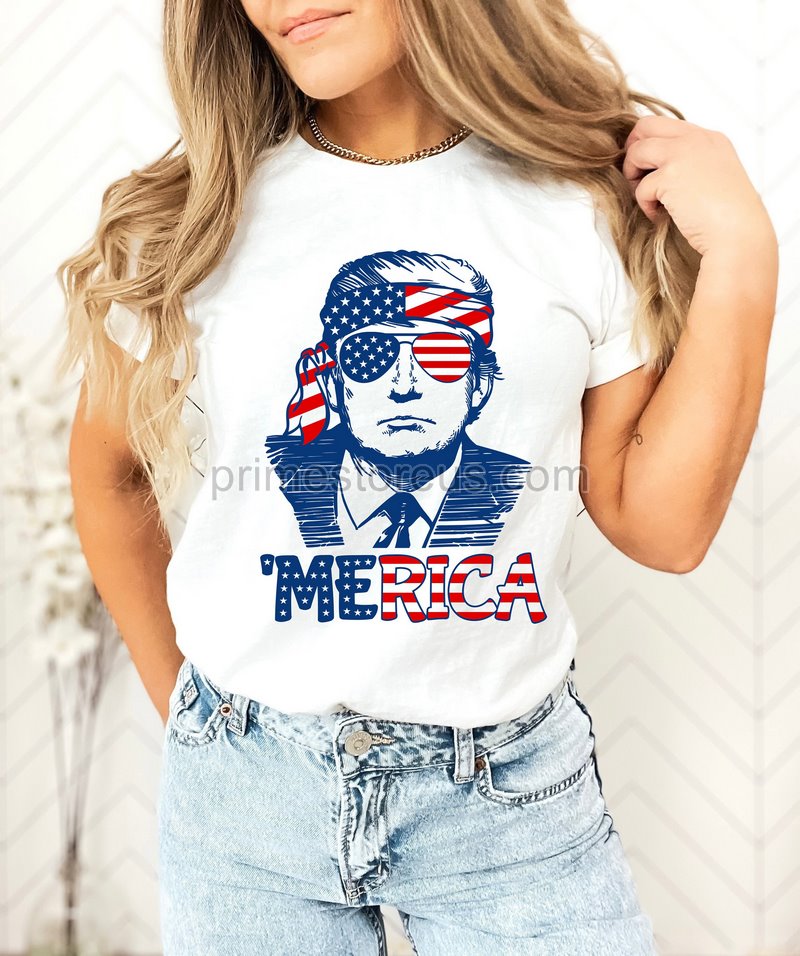 Custom 4th Of July Shirttrump 'merica Shirttrump Shirt4th Of July Shirtamerican Shirt4th Of July Partyindependence Daypatriotic Tee