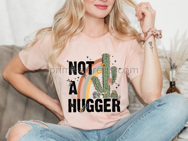 Not A Hugger Shirt Retro Shirt Cactus Shirt Plant Shirt Not A Hugger Western Shirtnot A Hugger Shirt Funny Cactus Teeshirts For Woman