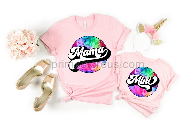 Tie Dye Mama Mini Matching Shirtmother Daughter Shirtsmama Mini Shirtgift For New Mommother's Day Giftmama Mini Shirtpregnancy Reveal