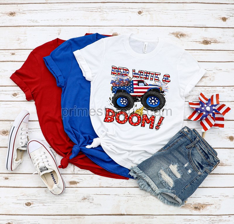 Red White Boom 4 Of July Shirt Stars And Stripes Shirtkids 4th Of July Shirts American Flag Shirtfireworks 4th Of July Teeusa Shirts