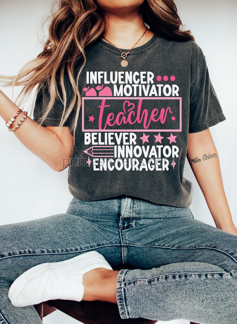 Motivator Believer Innovator Educator Teacher Shirt Teacher Appreciation Back To School Shirt Teacher Life Shirt Teacher Gift