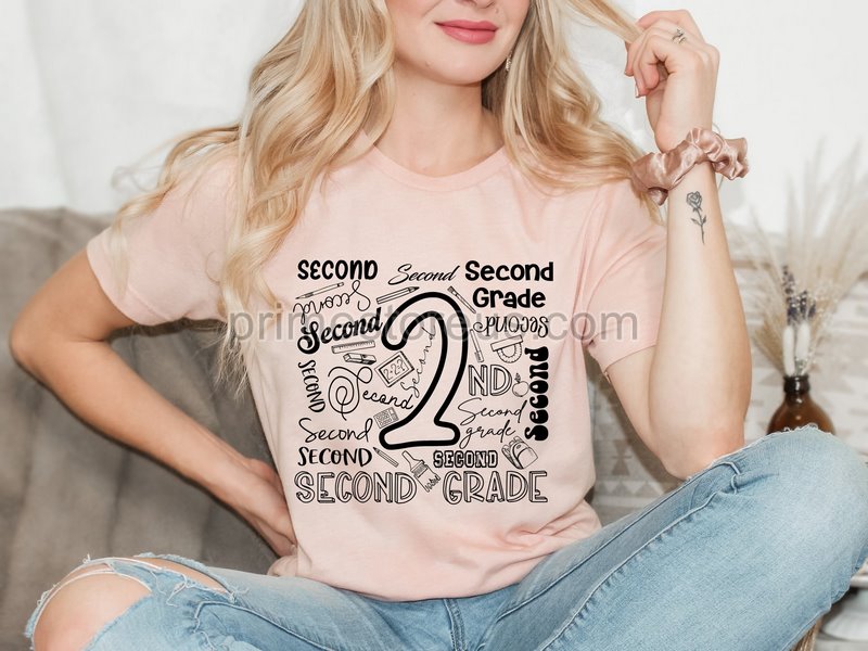 Second Grade Teacherteacher Grade Giftsecond Grade Shirt2nd Grade Team Shirt 2nd Grade Grad Gift Teacher Squad Shirts2nd Grade Shirt