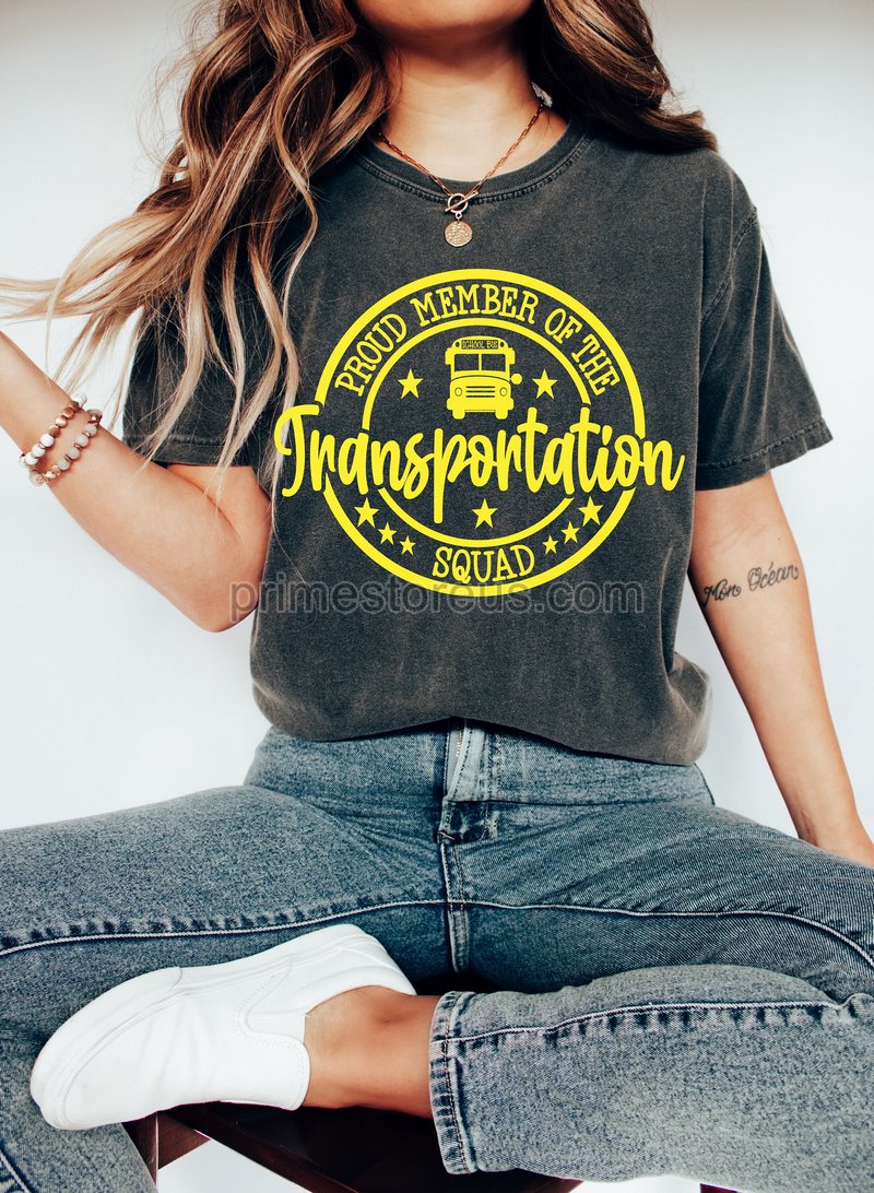 Transportation Squad Shirt Transportation T-shirt School Shirt School Gifts Bus Shirt School Bus T-shirt Bus Driver Shirt Student Tee