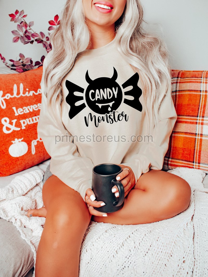 Candy Monster Shirt Halloween Shirt Halloween Candy Shirt Happy Halloween Tee Cute Halloween T-shirt Halloween Family Matching Shirt