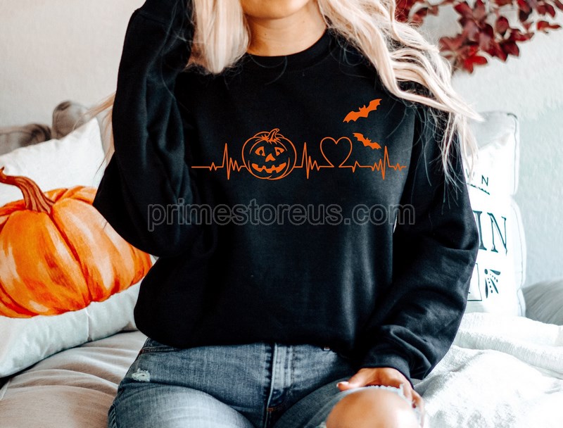 Pumpkin Heartbeat Shirt Halloween Pumpkin Shirt Halloween Medical Shirt Halloween Party Tee Pumpkin Faces Teehalloween Gift Shirt