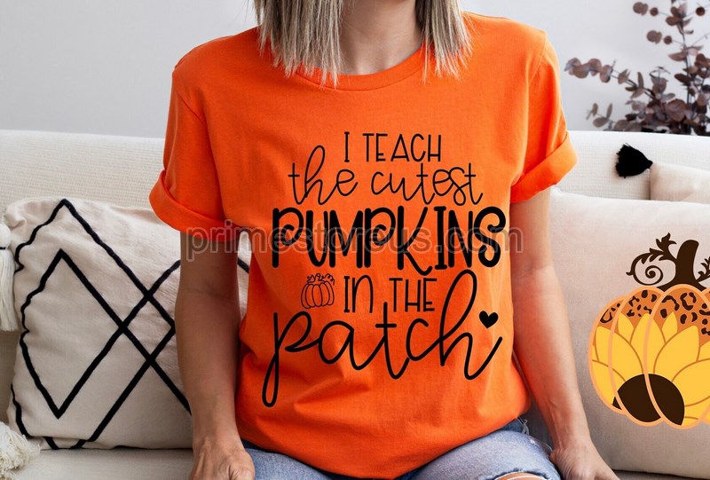 Fall Teacher Shirts Pumpkin Teacher Shirt Cute Teacher Shirts I Teach The Cutest Pumpkins In The Patch Shirt Tee Teacher Fall Shirt