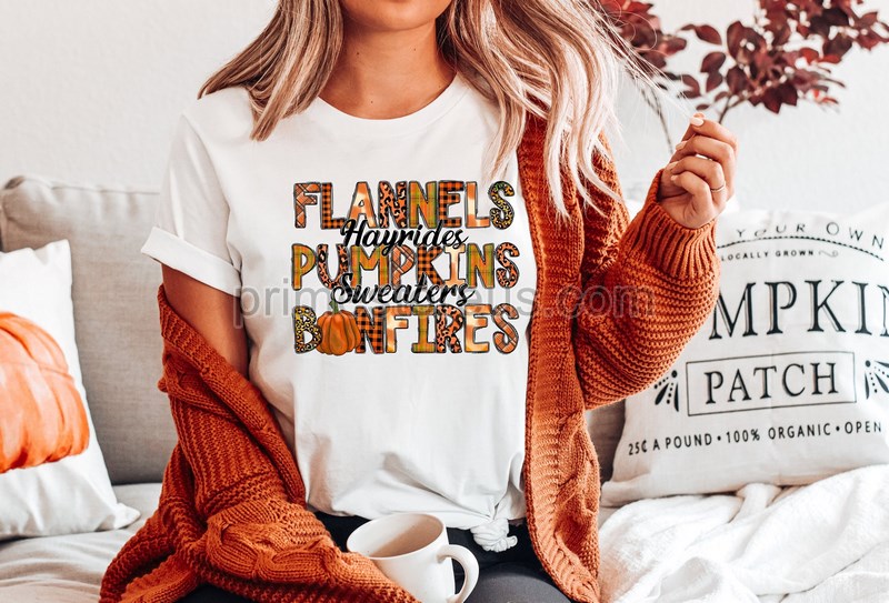 Flannels Pumpkins Sweatshirt Bonfires Sweatshirt Fall Gifts Autumn Sweatshirtthanksgiving Giftpumpkin Spice Sweatshirtthankful Sweater