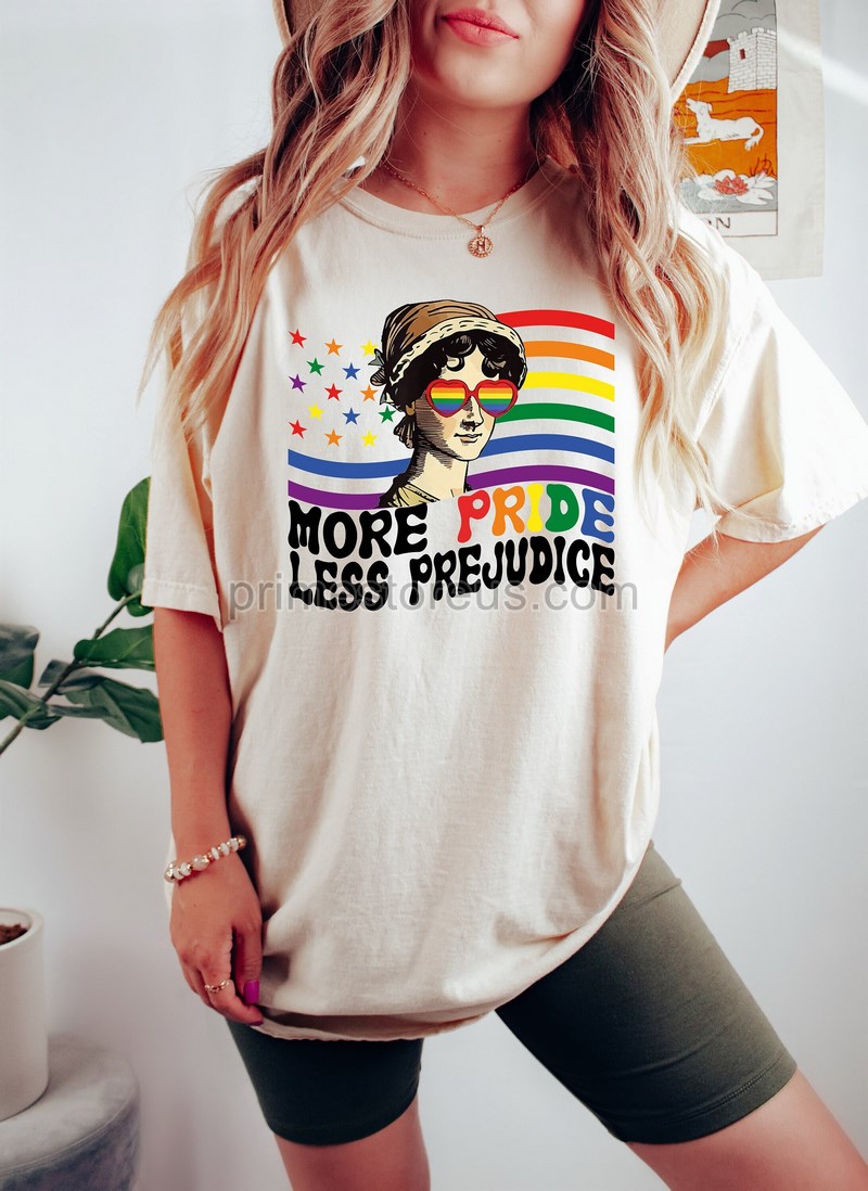 More Pride Less Prejudice Lgbtq Shirt Groovy Pride Shirt Proud Ally Shirt Pride Month Shirt Support Lgbt People Shirt Pride Ally Shirt