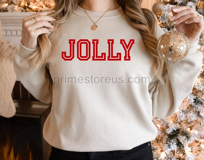 Jolly Christmas Sweatshirt Shirt Jolly Christmas Family Shirt Christmas Gift Christmas Shirtjolly Holiday Shirtfamily Christmas Shirt