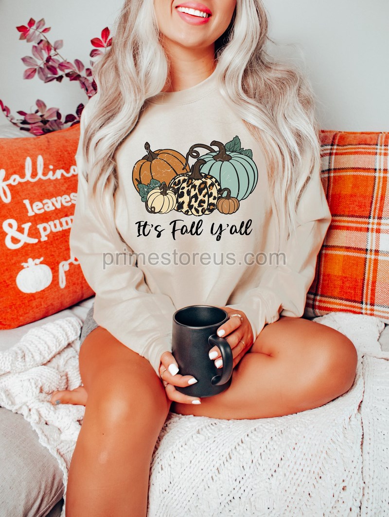 Its Fall Yall Shirt Fall Shirts Fall Tshirt Cute Fall Graphic Tees Autumn Shirt Thanksgiving Shirt Pumpkin Shirt Pumpkin Fall Shirt