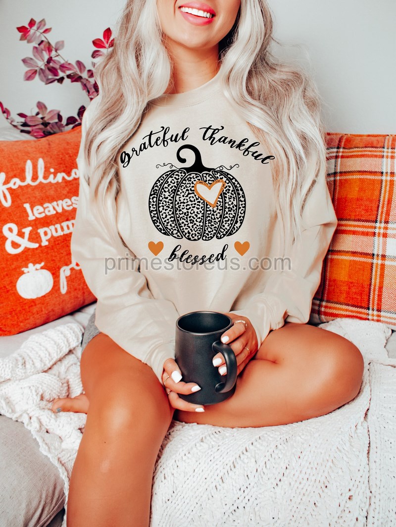 Gratefulthankful Blessed Leopard Shirtfall Vibes Shirtfall Turkey Shirtthanksgiving Dinner Shirtthankful Shirtgrateful Shirtfall Tee