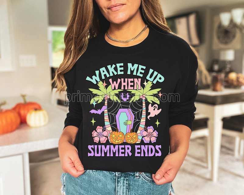 Wake Me Up When Summer Endsspooky Season Shirt Fall Shirt Funny Coffin Shirt Coffin Halloween Shirt Halloween Vibes Summer Ends Shirt