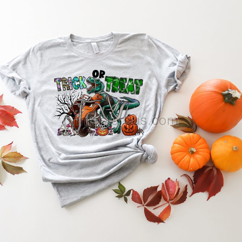 Funny Trick Or Treat Shirthalloween Dinosaur Shirtpumpkins Shirtkids Halloween Dino Shirtdinosaur Gift For Halloweenthanksgiving Shirt