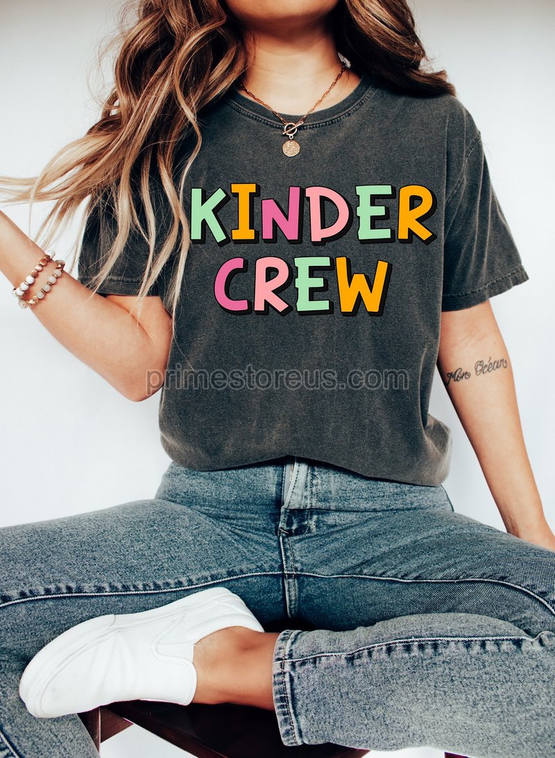 Kinder Crew Teacher Shirt Kindergarten Shirt Kindergarten Teacher Shirt Kinder Squad Kindergarten Team Kinder T-shirtkinder Crew Shirt